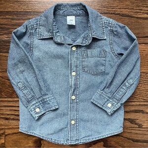 Carter’s Blue Chambray Button Down Shirt, 24M